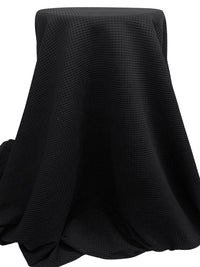 Muted Black Polyester/Lycra Ribbed Novelty Double Knit - NY Designer - 52W