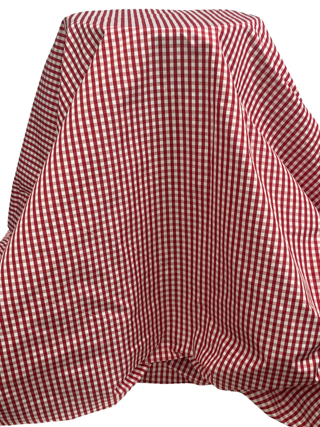 Crimson Red/White 100% Polyester Gingham Taffeta 60W