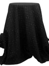 Black/White Wool/Polyester Flecked Windowpane Plaid Heavy Suiting/Light Coating - NY Designer - 60W