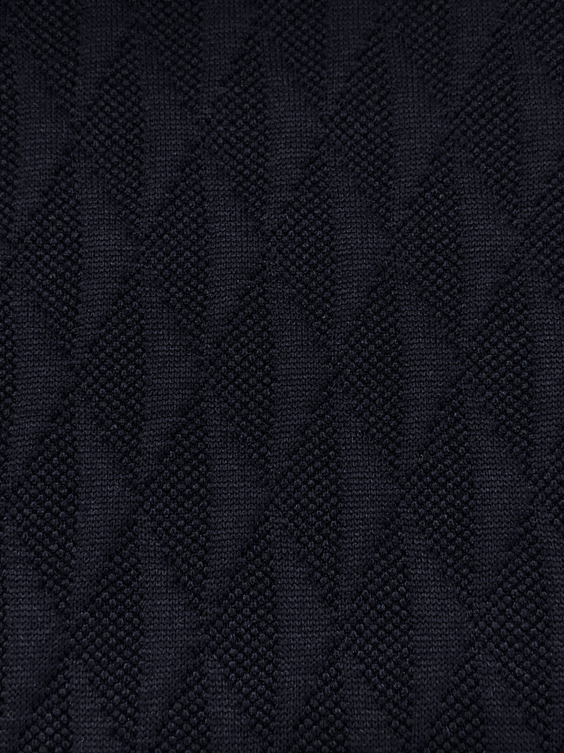 Navy Polyester/Lycra Geometric Textured Double Knit - NY Designer - 48W