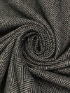 Light Gray/Black/Multi Polyester/Wool Tweed Herringbone Suiting 60W