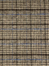 Deep Chocolate/Cyan Cobalt Blue/Soft Tan Polyester/Wool Glen Plaid Suiting 56W