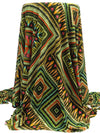 Olive/Turquoise Surf/Black/Multi Polyester/Lycra Abstract Geometric Print ITY Knit 56W