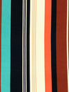 Russet/Candied Yam/Off-White/Soft Teal Polyester/Lycra Vertical Stripe Print Double Brushed Knit 58W