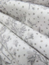White/Light Gray/Gray 100% Cotton Floral Stem Print Jersey Knit 60W