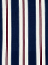 Navy/Burgundy/White Polyester/Lycra Vertical Stripe Print Double Brushed Knit 58W