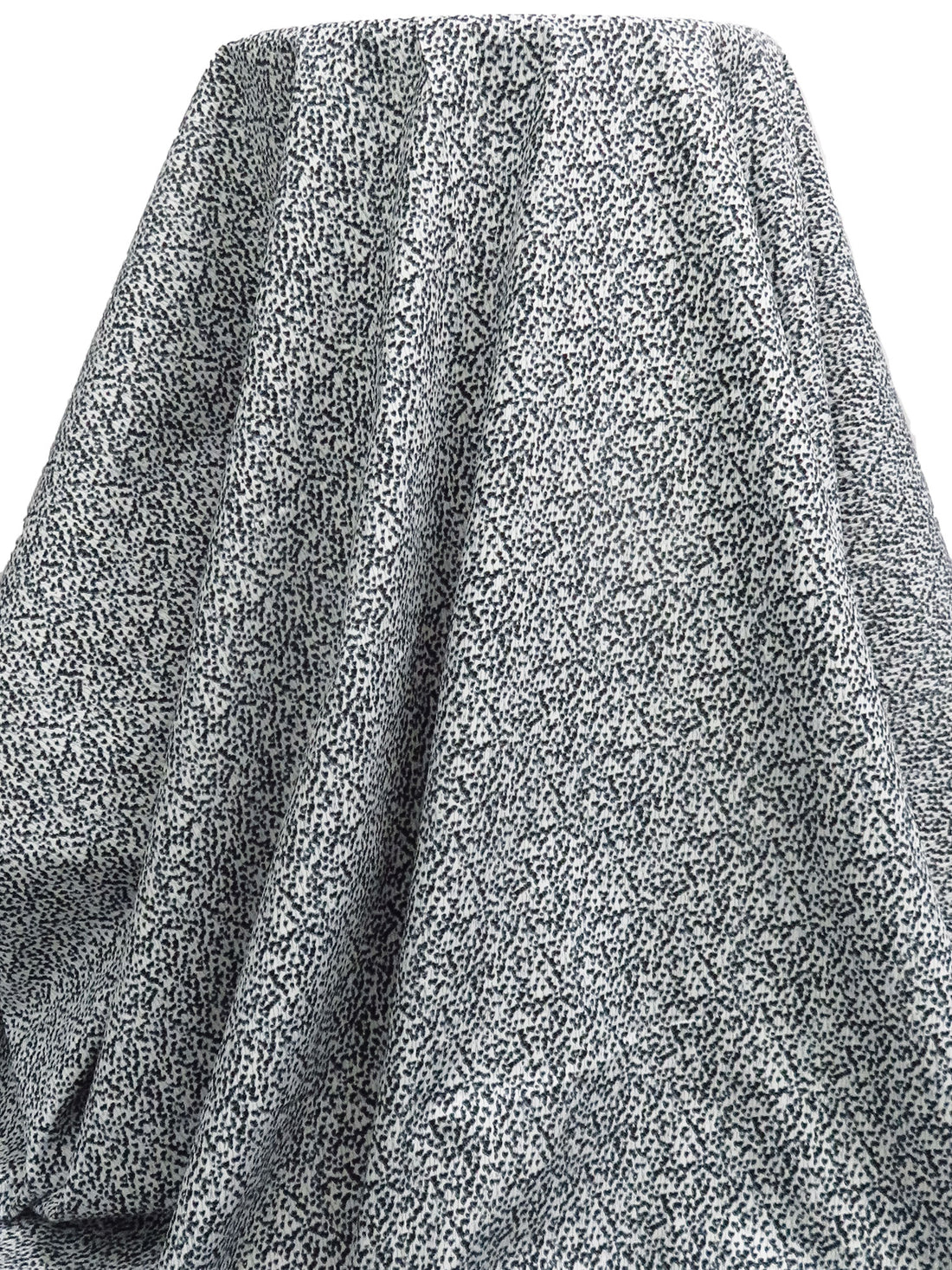 White/Seal Gray/Black 100% Cotton Small Abstract Floral Print Poplin Shirting - Robert Kaufman - 60W
