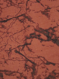 Terracotta Red/Dark Cedar Brown Polyester/Lycra Cracked Earth Print Double Brushed Knit 56W