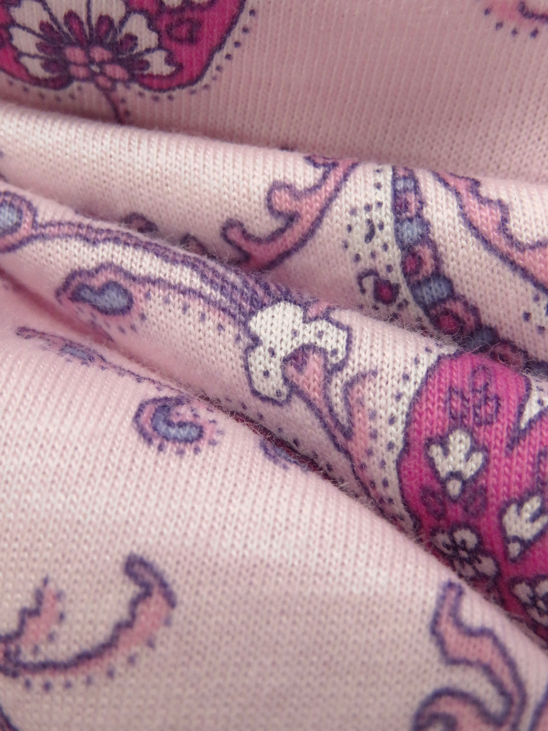 Mulberry Pink/Pastel Pink/White/Multi 100% Cotton Abstract Floral Print Jersey Knit 66W