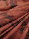 Terracotta Red/Dark Cedar Brown Polyester/Lycra Cracked Earth Print Double Brushed Knit 56W