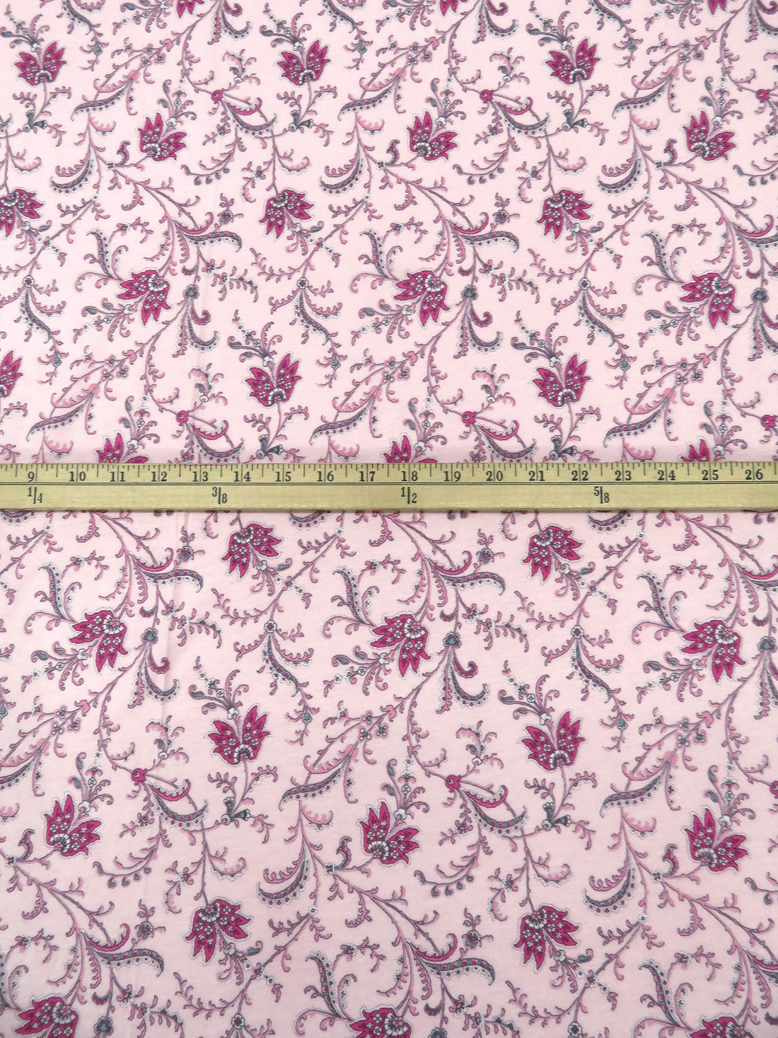 Mulberry Pink/Pastel Pink/White/Multi 100% Cotton Abstract Floral Print Jersey Knit 66W