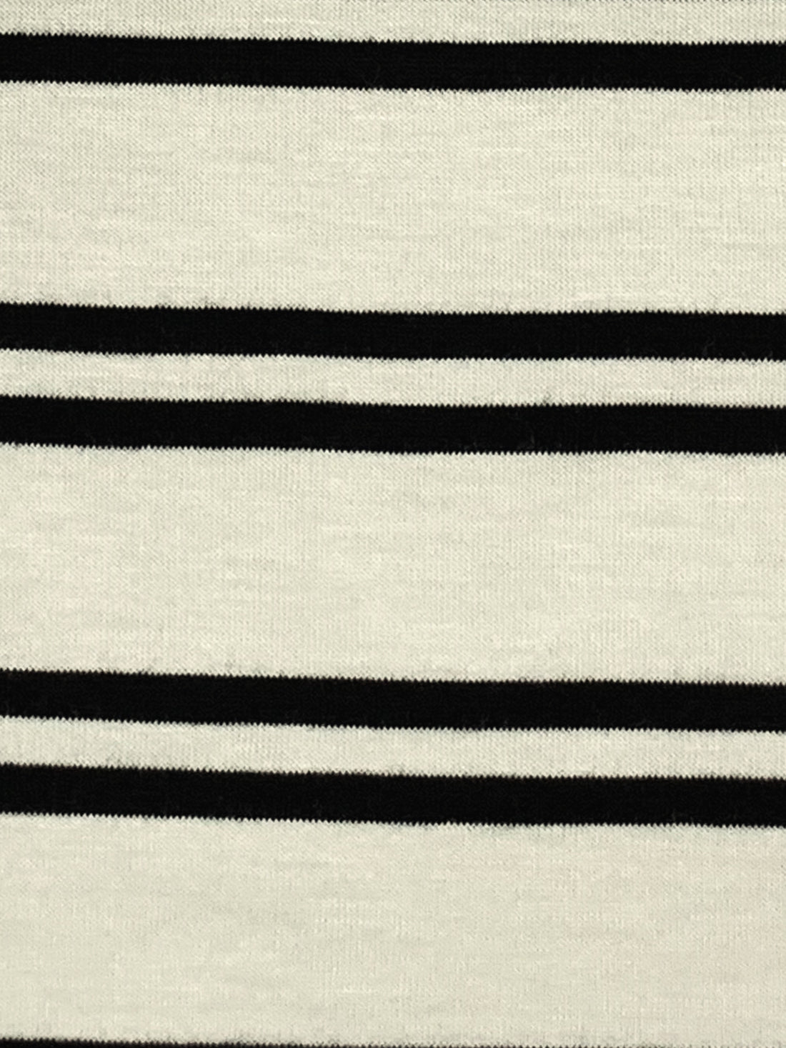 Vanilla Cream/Black Rayon/Lycra Horizontal Dual Stripe Jersey Knit 58W