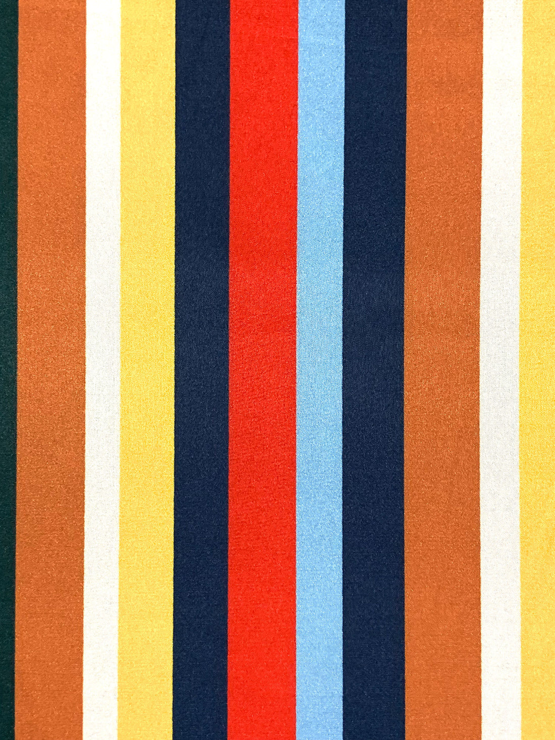Navy/Vermilion/Multi Polyester/Lycra Vertical Stripe Print Charmeuse 57W