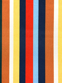 Navy/Vermilion/Multi Polyester/Lycra Vertical Stripe Print Charmeuse 57W