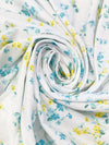 White/Canary/Pacific Sea/Multi 100% Cotton Floral Print Jersey Knit 64W