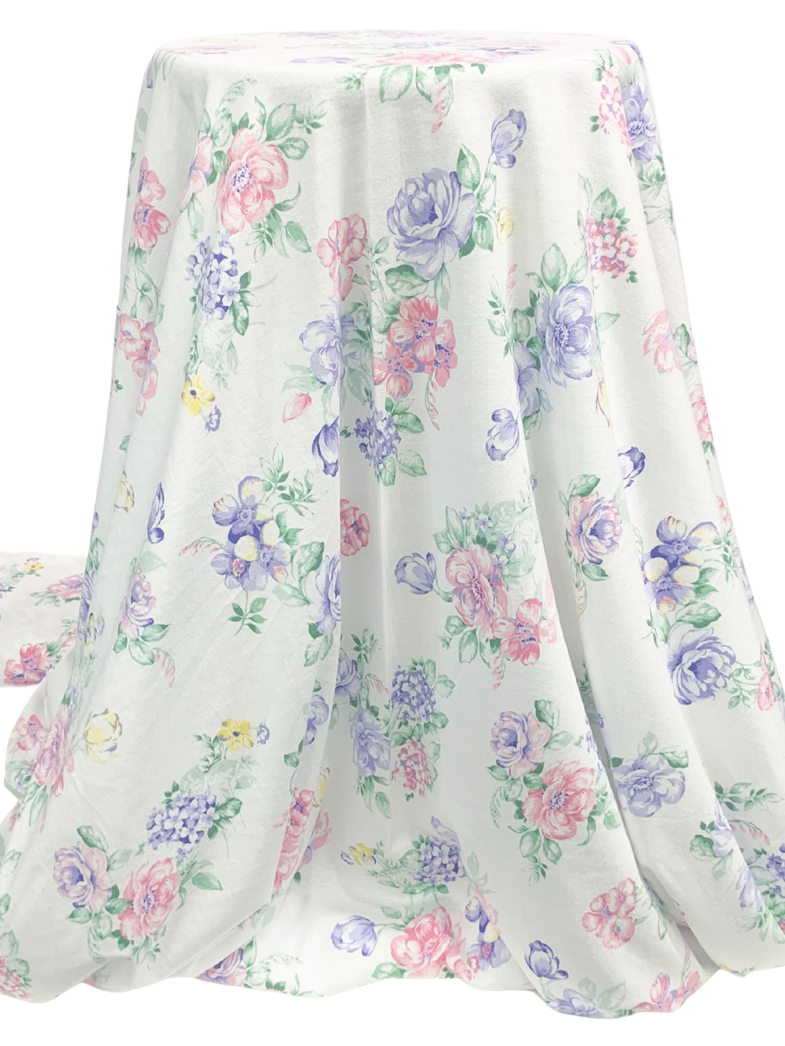 White/Soft Amethyst/Orchid Pink/Multi 100% Cotton Floral Print Jersey Knit 64W