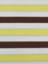 White/Lemon/Chocolate/Silver Polyester/Metallic/Lycra Horizontal Stripe Jersey Knit 58W