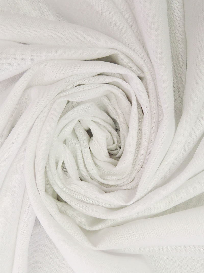 White Organic Linen/Rayon Shirt Weight Woven 54W