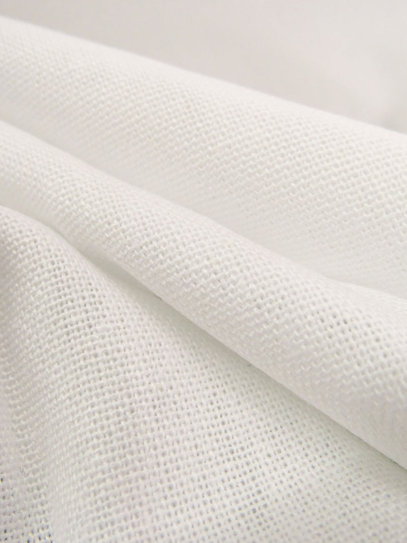 White Organic Linen/Rayon Shirt Weight Woven 54W