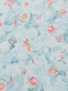 Sky Blue/Cherry Blossom Pink/Sage/Multi 100% Cotton Watercolor Floral Print Jersey Knit 66W