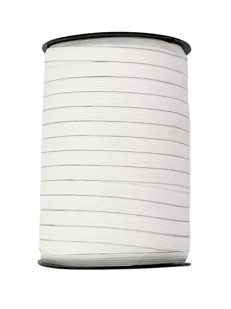 3/8" Wide White Braided Elastic - Sold By The Spool Only