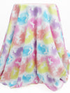 Sky Blue/Lemon/Taffy Pink/Multi 100% Cotton Unicorn Splotches Print Interlock Knit 62W