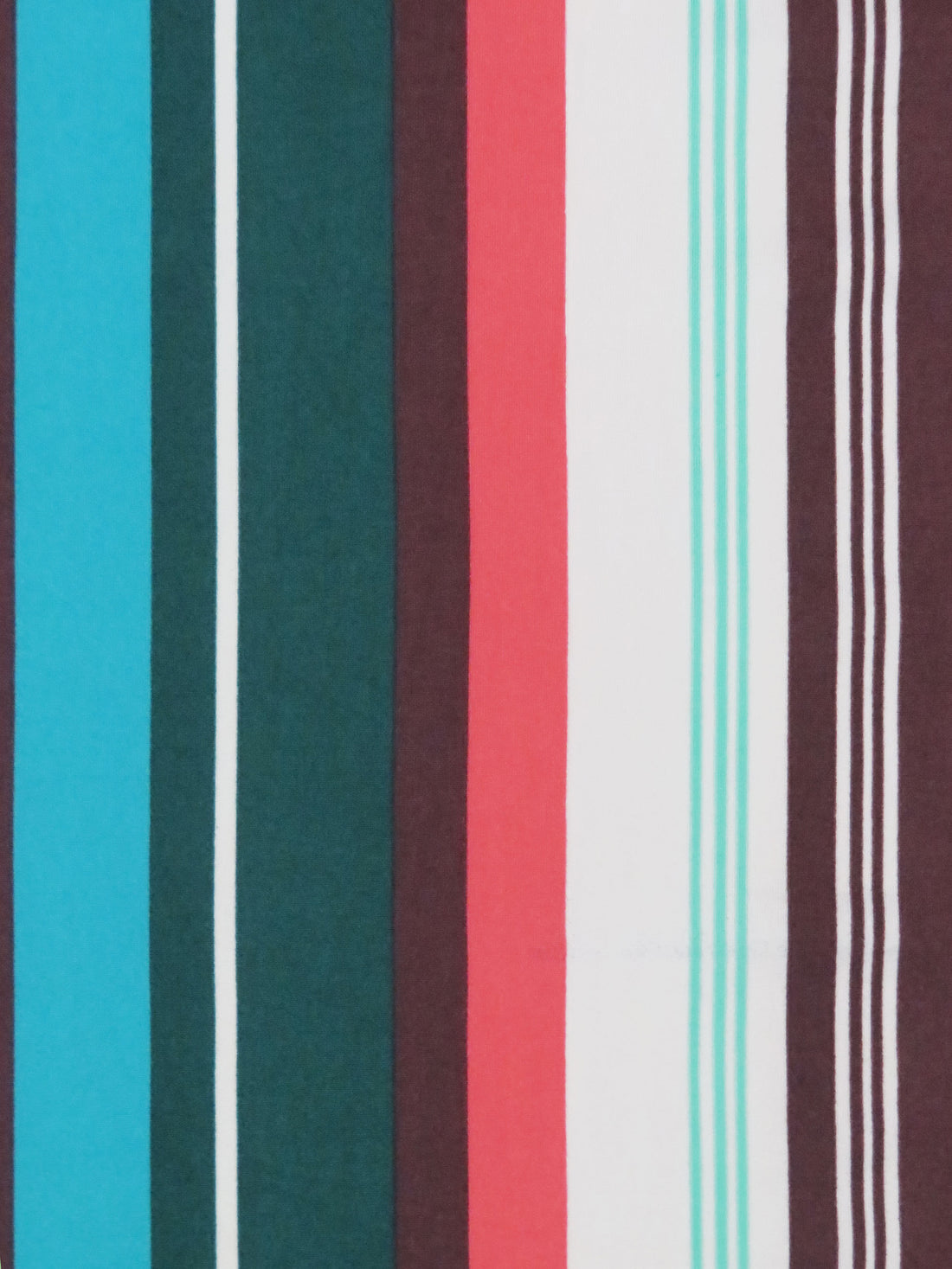 Evergreen/White Chocolate/Cerulean/Multi Polyester/Lycra Vertical Stripe Print Double Brushed Knit 60W