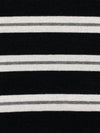 Black/White/Gray Rayon/Lycra Horizontal Stripe Jersey Knit 58W