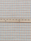 Oatmeal/Pumpkin/Sky Blue/Multi 100% Cotton Yarn-Dyed Plaid Brushed Shirting - NY Designer - 58W