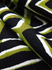 Olive/Black/Mango/Multi Polyester/Lycra Double Border Abstract Tribal Print DTY Knit 58W