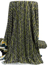 Olive/Black/Mango/Multi Polyester/Lycra Double Border Abstract Tribal Print DTY Knit 58W
