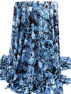 Dark Cornflower/Beau Blue/Black/Multi Polyester/Lycra Paisley Print DTY Knit 58W