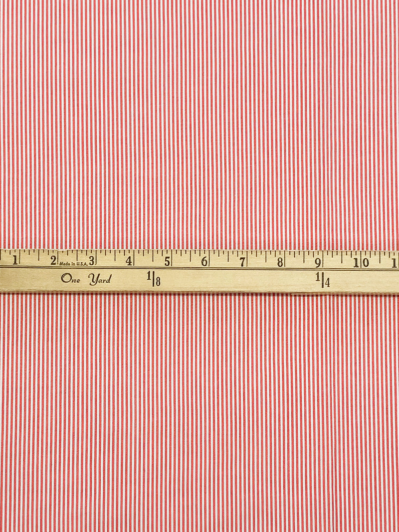 Salamander/White 100% Cotton Vertical Multi-Stripe Shirting 58W