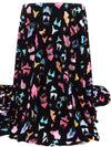 Black/French Pink/Turquoise/Multi Rayon/Lycra Swimsuit Print Jersey Knit 66W