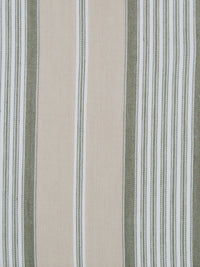 Artichoke/Dark Vanilla/White 100% Cotton Vertical Ticking Stripe Mid-Weight Woven 54W