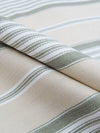 Artichoke/Dark Vanilla/White 100% Cotton Vertical Ticking Stripe Mid-Weight Woven 54W