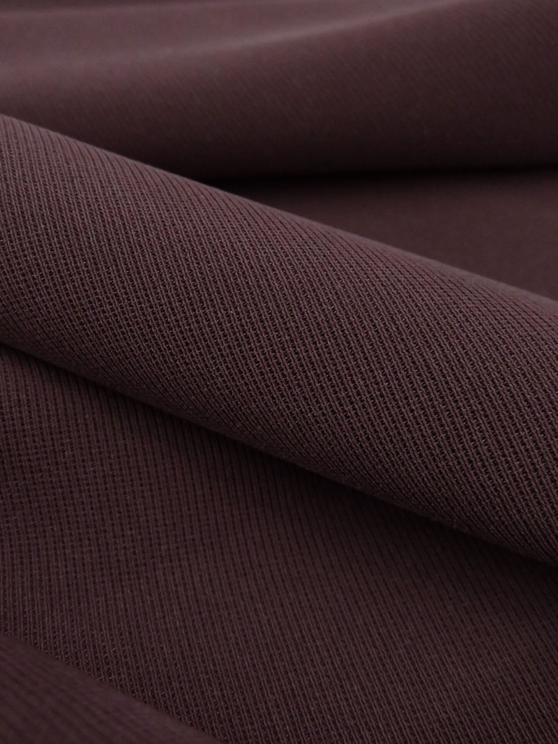 Baked Plum Brown 100% Polyester Twill Drapey Suiting 56W