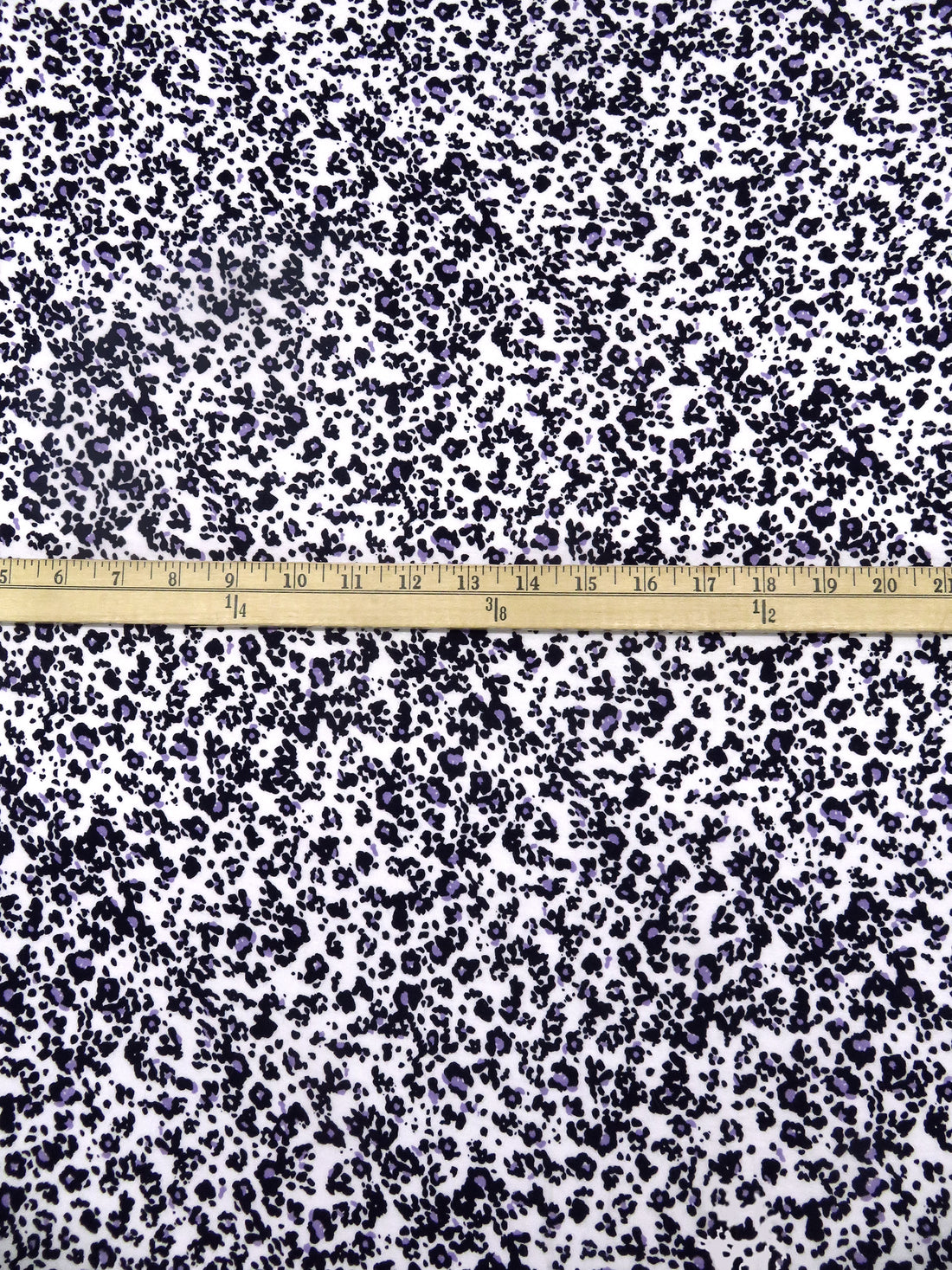 White/Midnight Navy/Wisteria Rayon/Lycra Animal Print Jersey Knit 66W
