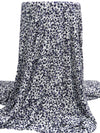 White/Midnight Navy/Wisteria Rayon/Lycra Animal Print Jersey Knit 66W