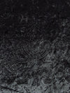 Black Polyester/Lycra Damask Embossed Velvet Knit 56W