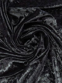 Black Polyester/Lycra Damask Embossed Velvet Knit 56W