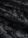 Black Polyester/Lycra Damask Embossed Velvet Knit 56W