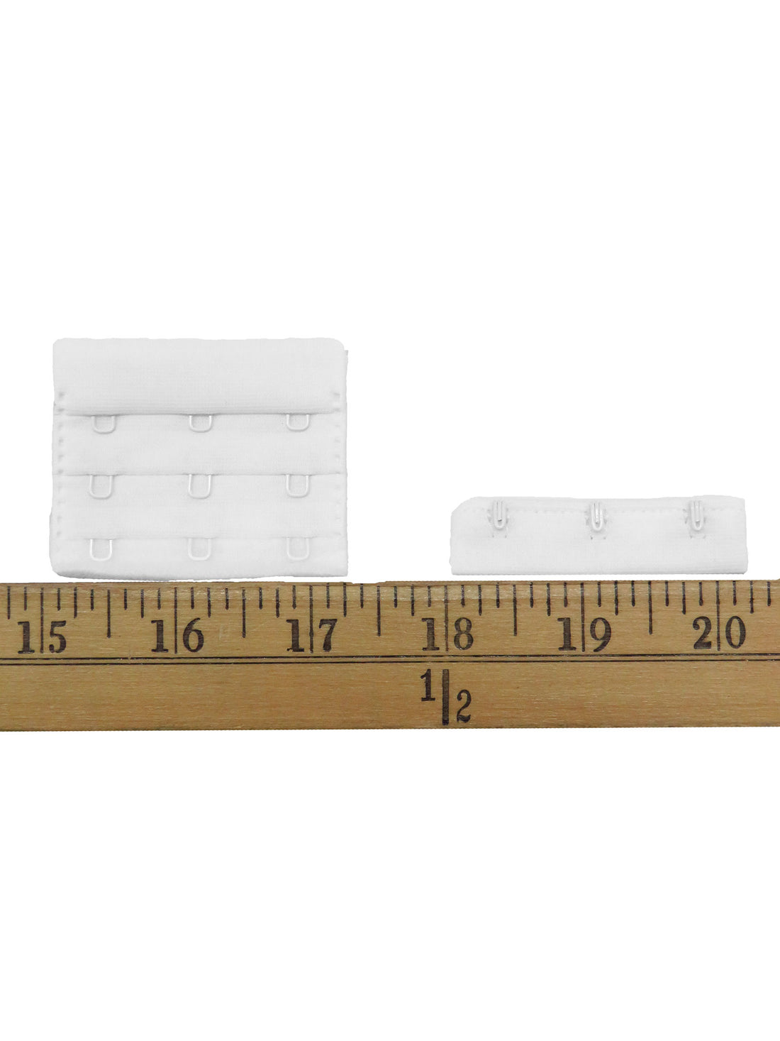 3x3 White Bra Hook & Eye Closure Set