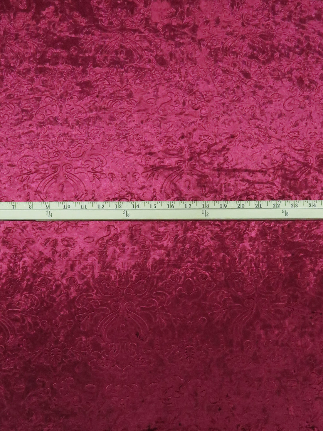 Merlot Red Polyester/Lycra Damask Embossed Velvet Knit 58W