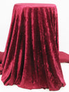 Merlot Red Polyester/Lycra Damask Embossed Velvet Knit 58W