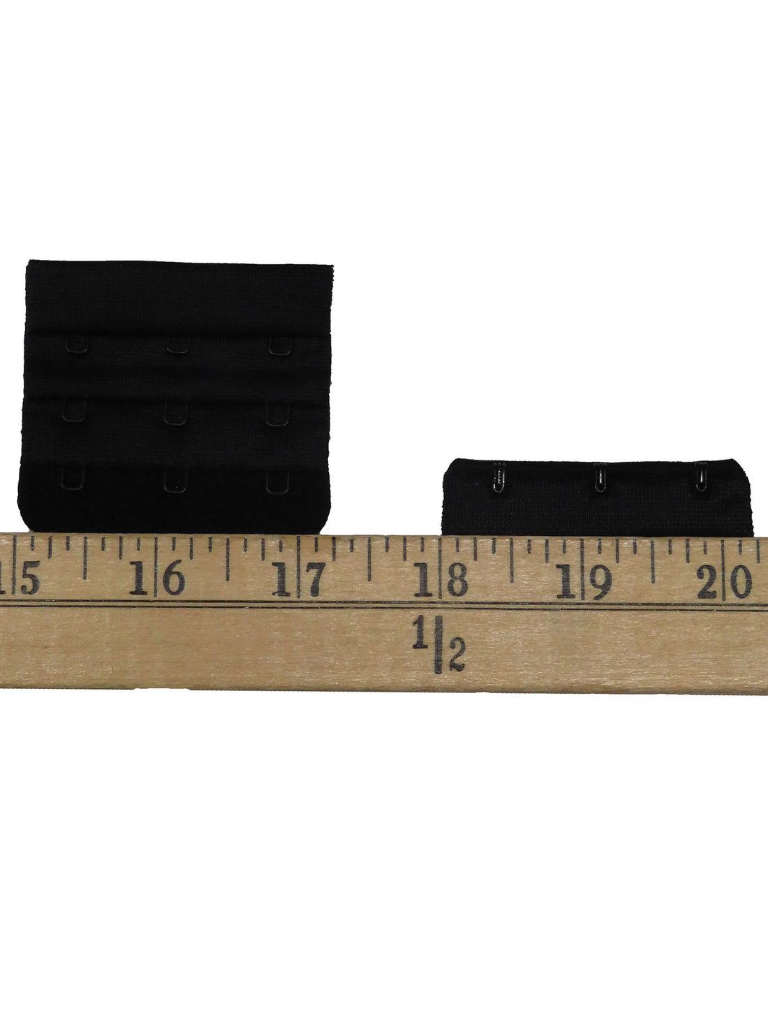 3x3 Black Bra Hook & Eye Closure Set