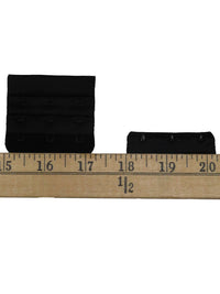 3x3 Black Bra Hook & Eye Closure Set