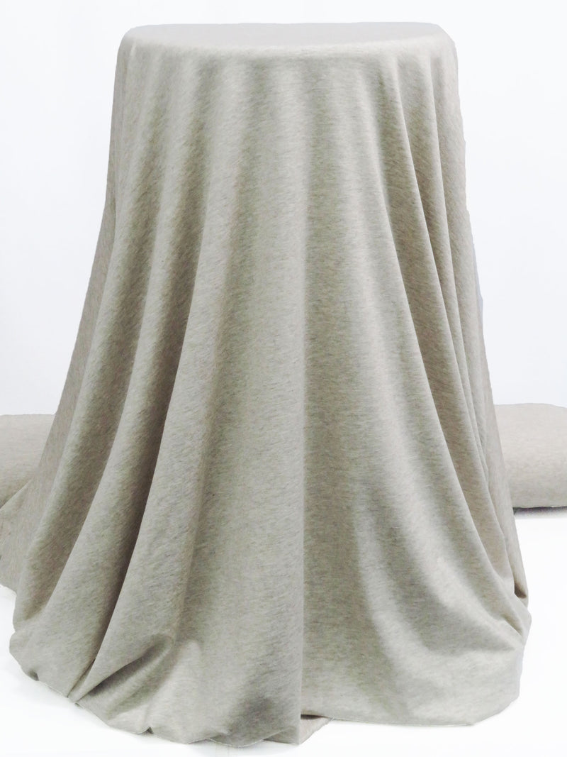 Oatmeal Rayon/Lycra Heathered Jersey Knit 64W