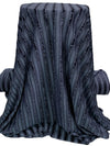 Independence Blue Polyester/Lycra Vertical Ribbon-Look Stripe Stretch Crinkle Velvet Knit 58W