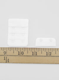 3x2 Snow White Bra Hook & Eye Closure Set